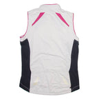 INOC Womens Jersey White Sleeveless 1/4 Zip S