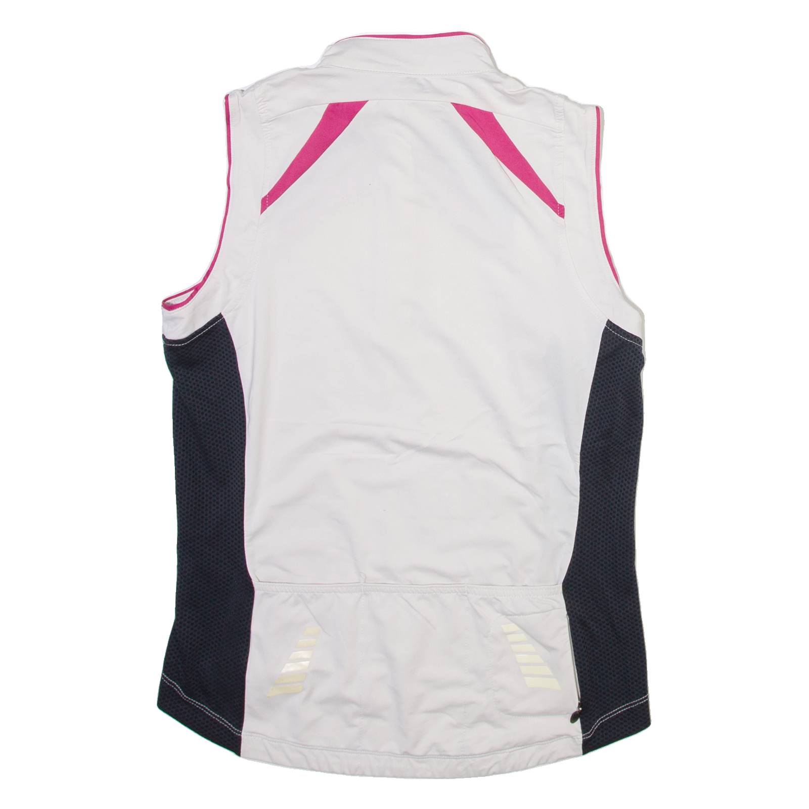 INOC Womens Jersey White Sleeveless 1/4 Zip S