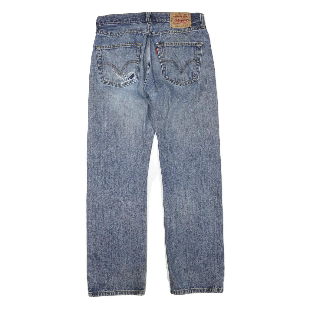 LEVI'S 501 Mens Jeans Blue Regular Straight Denim Medium W31 L30 Classic Button