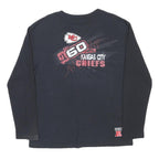 NFL Mens Black Kansas City Chiefs Graphic Long Sleeve Crew Neck XL
