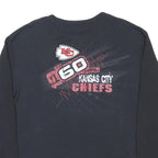 NFL Mens Black Kansas City Chiefs Graphic Long Sleeve Crew Neck XL