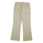 DICKIES Womens Cotton Blend Beige Slim Straight Trousers W30 L31 Casual Workwear