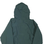 JANSPORT Mens Green Hooded Track Jacket L Polyester Blend Zip Outdoor Casual