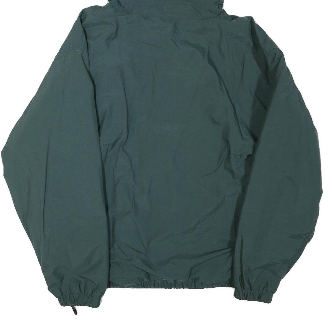 JANSPORT Mens Green Hooded Track Jacket L Polyester Blend Zip Outdoor Casual