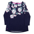 JOULES Floral Thin Feel Womens Sweatshirt Blue UK 10