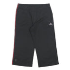 ADIDAS Womens Black Red Casual Shorts UK 8 W28 Cotton Blend Sporty