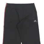 ADIDAS Womens Black Red Casual Shorts UK 8 W28 Cotton Blend Sporty