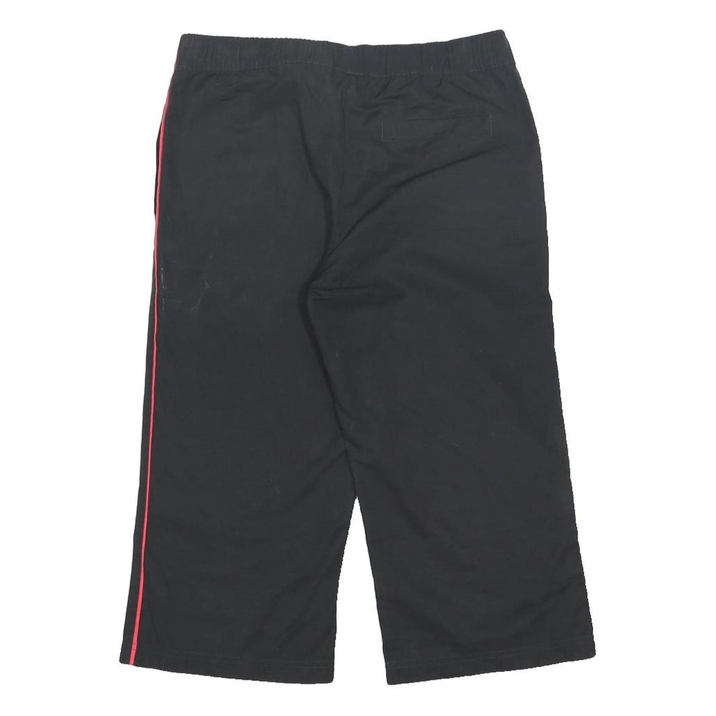 ADIDAS Womens Black Red Casual Shorts UK 8 W28 Cotton Blend Sporty
