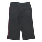 ADIDAS Womens Black Red Casual Shorts UK 8 W28 Cotton Blend Sporty
