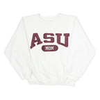 THE COTTON EXCHANGE Womens White ASU Mom Crew Neck S Sweatshirt Cotton Blend