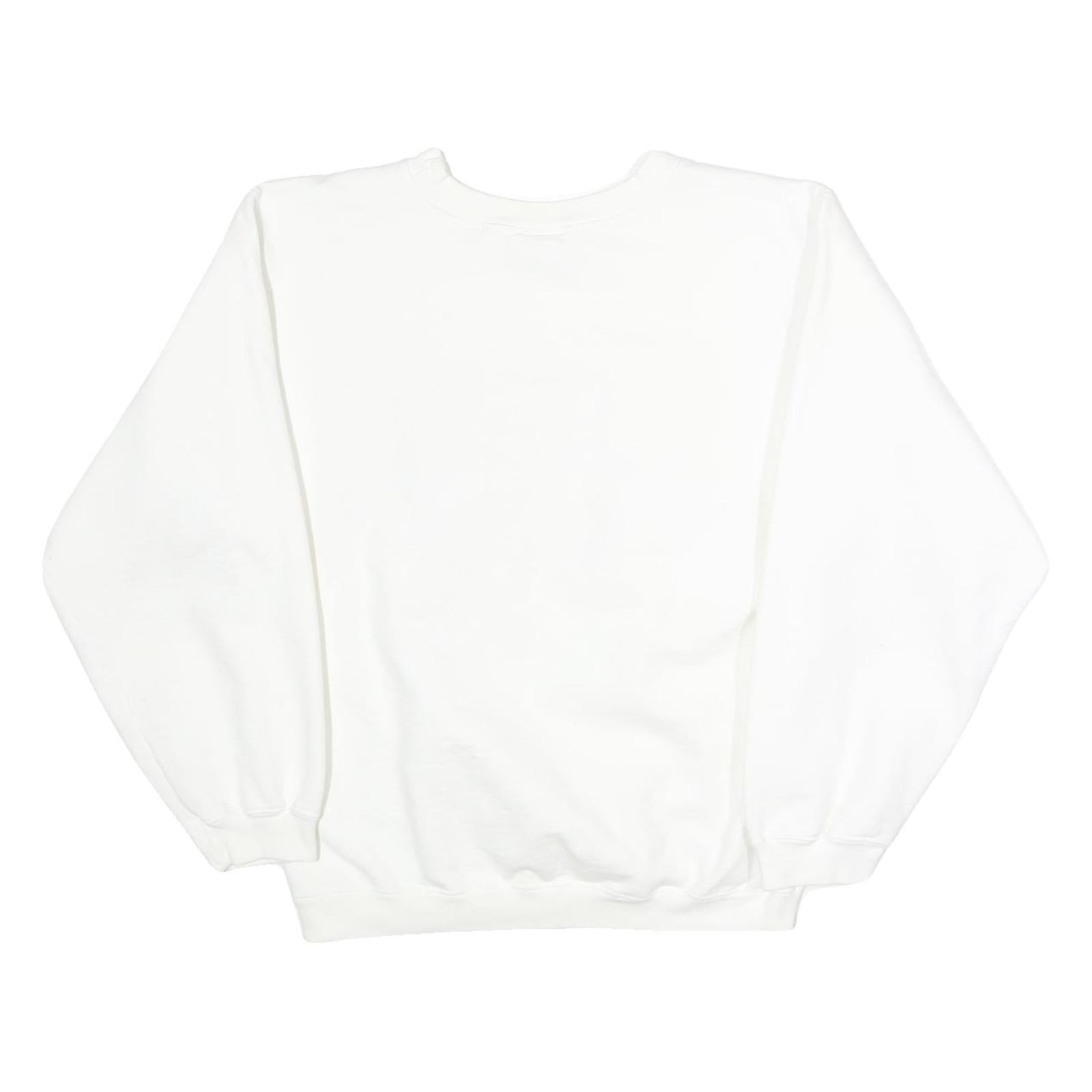 THE COTTON EXCHANGE Womens White ASU Mom Crew Neck S Sweatshirt Cotton Blend