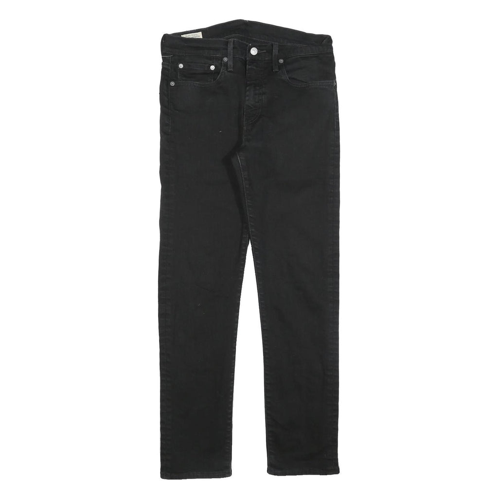 LEVI'S 502 Big E Mens Slim Black Denim Dark W31 L29 Stretch Jeans