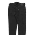 LEVI'S 502 Big E Mens Slim Black Denim Dark W31 L29 Stretch Jeans