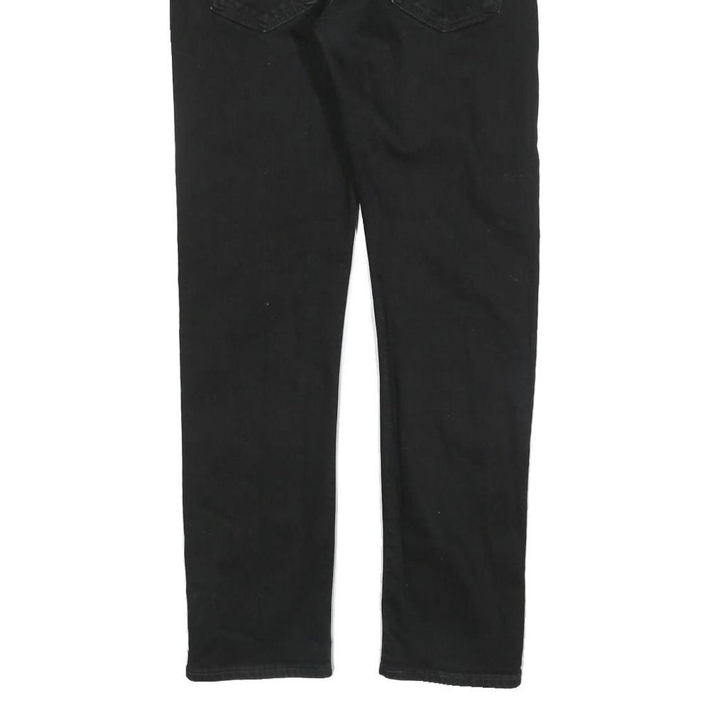 LEVI'S 502 Big E Mens Slim Black Denim Dark W31 L29 Stretch Jeans