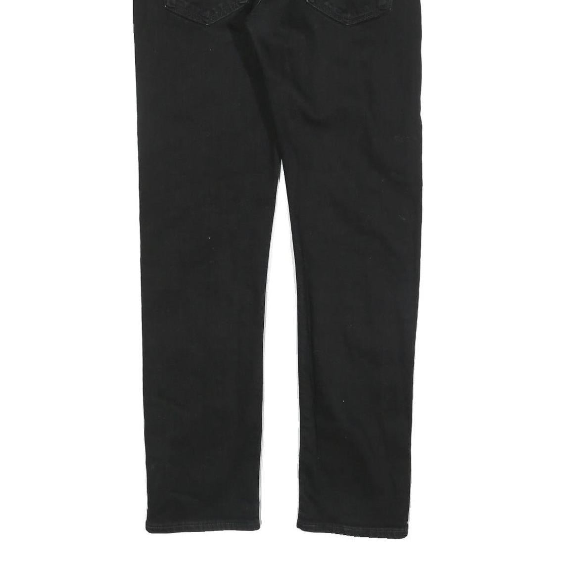 LEVI'S 502 Big E Mens Slim Black Denim Dark W31 L29 Stretch Jeans