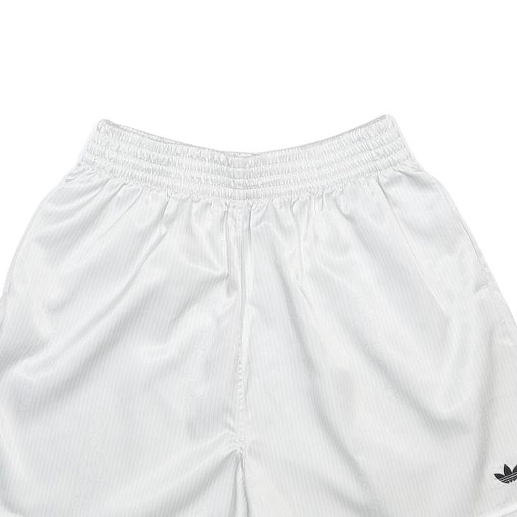 ADIDAS Womens Shorts White UK 12 W28 Sports Casual Lightweight Elastic Waist