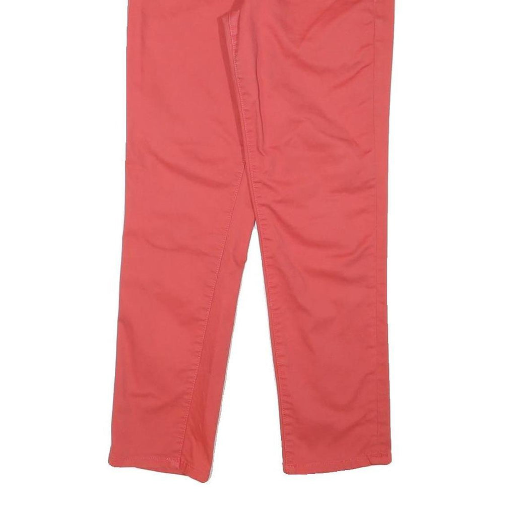 CALVIN KLEIN Womens Cotton Blend Coral Slim Straight Trousers W26 L27 Stylish