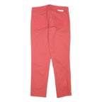 CALVIN KLEIN Womens Cotton Blend Coral Slim Straight Trousers W26 L27 Stylish