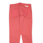 CALVIN KLEIN Womens Cotton Blend Coral Slim Straight Trousers W26 L27 Stylish