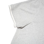 TOMMY HILFIGER Mens Grey Cotton Blend Polo Shirt M Short Sleeve Plain Casual