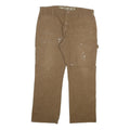 DICKIES Mens Regular Fit Brown Denim Cotton Blend W38 L29 Workwear Trousers