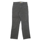 CARHARTT Mens Jeans Black Relaxed Straight Denim W28 L30 Workwear Zip Closure