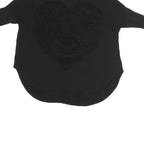 ZARA Womens Black Printed Top 3/4 Sleeve Round Neck Size S Casual Stylish