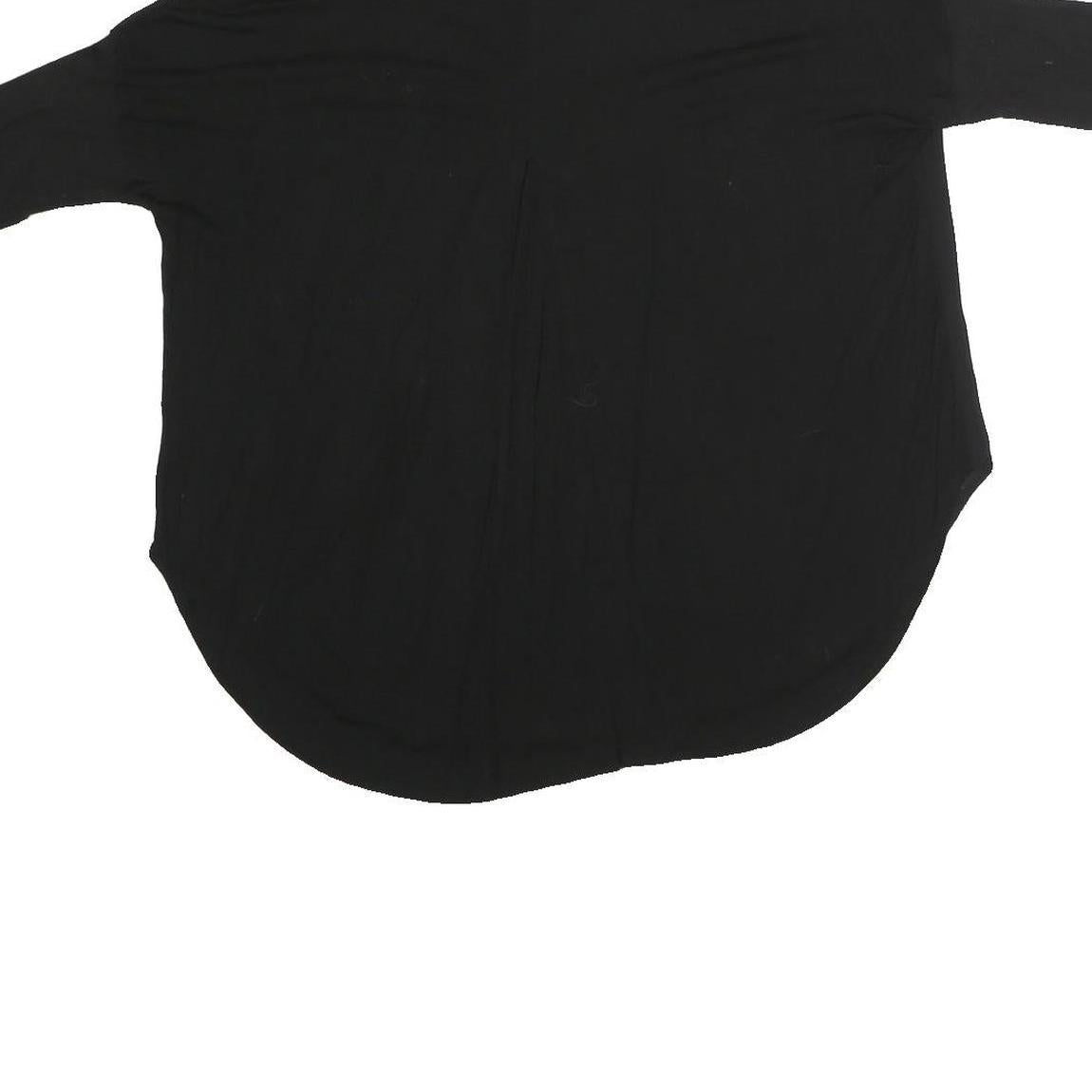 ZARA Womens Black Printed Top 3/4 Sleeve Round Neck Size S Casual Stylish