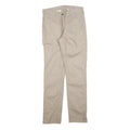 LEVI'S Mens Cotton Blend Beige Slim Straight Trousers W33 L34 Casual Zip