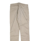 LEVI'S Mens Cotton Blend Beige Slim Straight Trousers W33 L34 Casual Zip