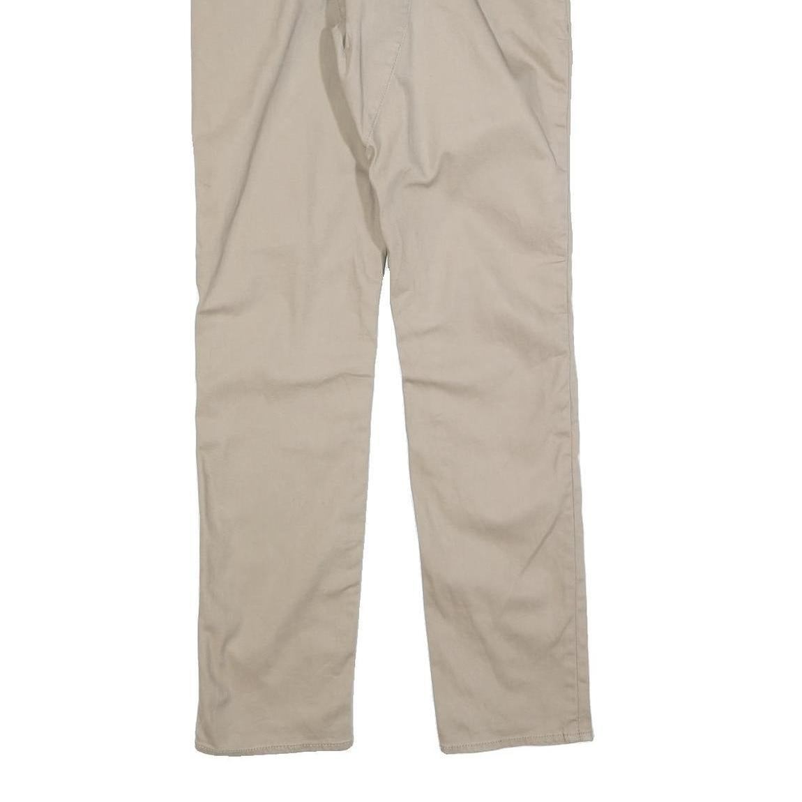 LEVI'S Mens Cotton Blend Beige Slim Straight Trousers W33 L34 Casual Zip