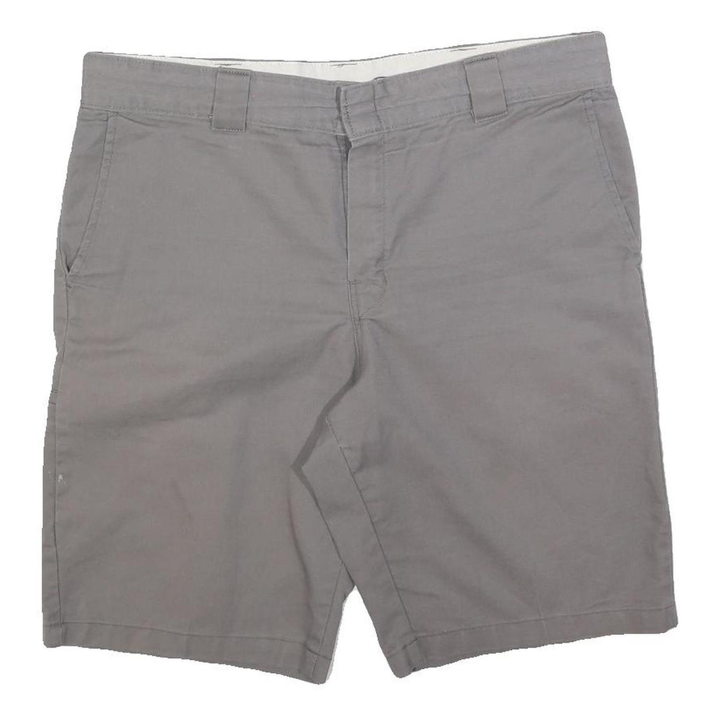 DICKIES Mens Shorts Grey Casual Cotton Blend L W36 Workwear Pocketed