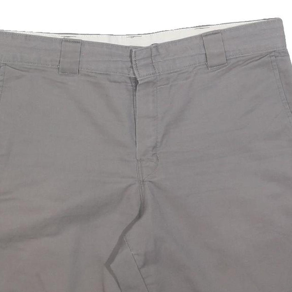 DICKIES Mens Shorts Grey Casual Cotton Blend L W36 Workwear Pocketed