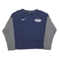 NIKE Womens Navy & Grey Lincoln Memorial Crew Neck Sweatshirt M Cotton Blend