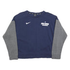 NIKE Womens Navy & Grey Lincoln Memorial Crew Neck Sweatshirt M Cotton Blend