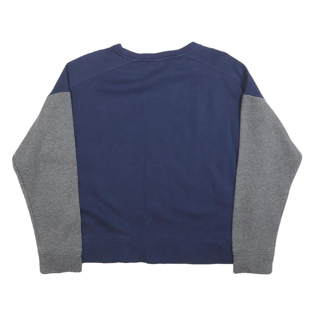 NIKE Womens Navy & Grey Lincoln Memorial Crew Neck Sweatshirt M Cotton Blend