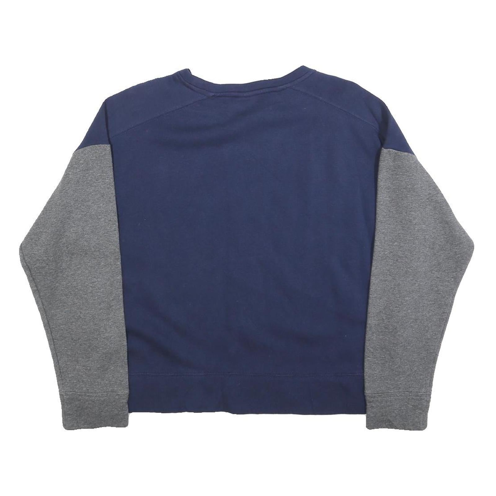 NIKE Womens Navy & Grey Lincoln Memorial Crew Neck Sweatshirt M Cotton Blend