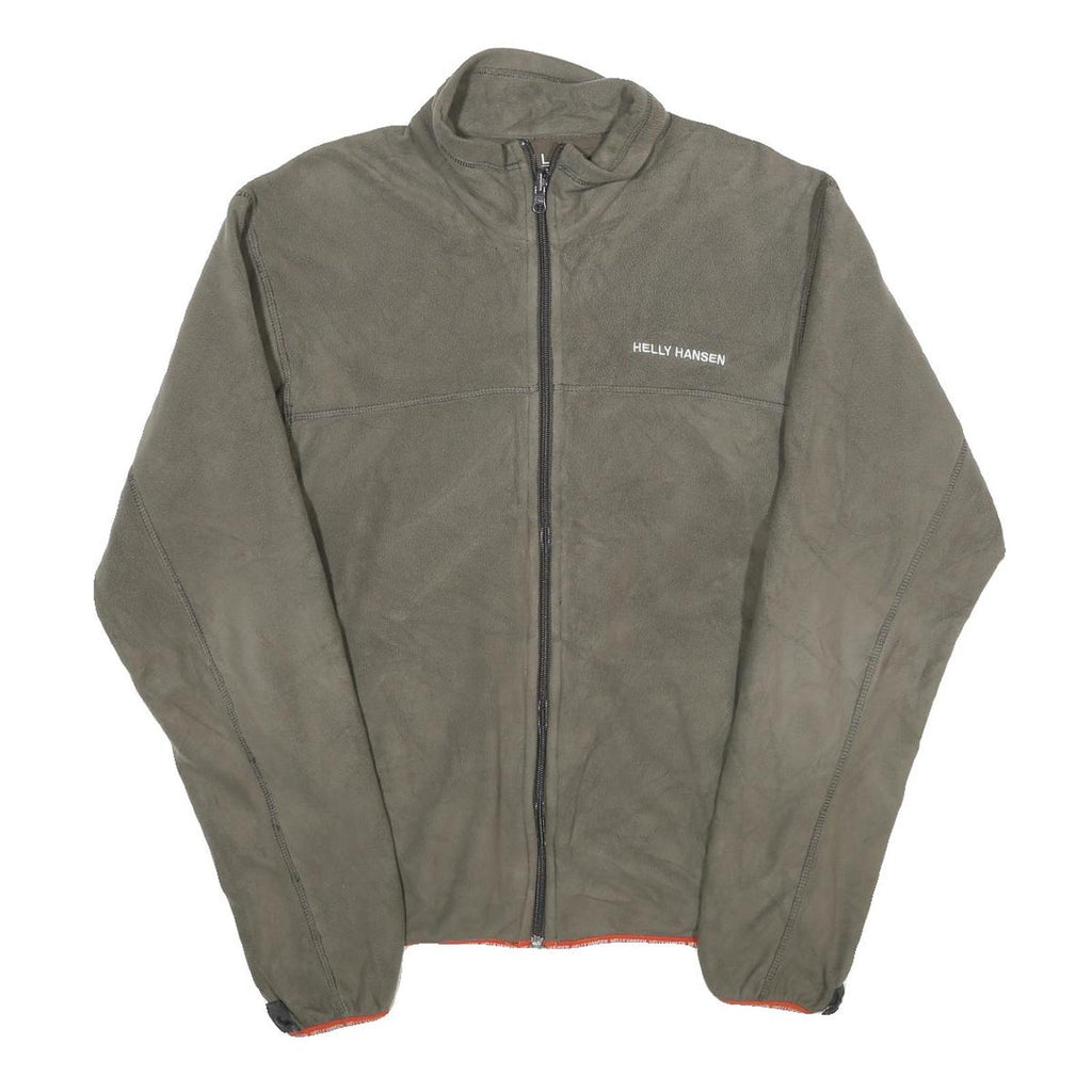 HELLY HANSEN Mens Green Regular L Jacket Polyester Plain Zip Outdoor Casual