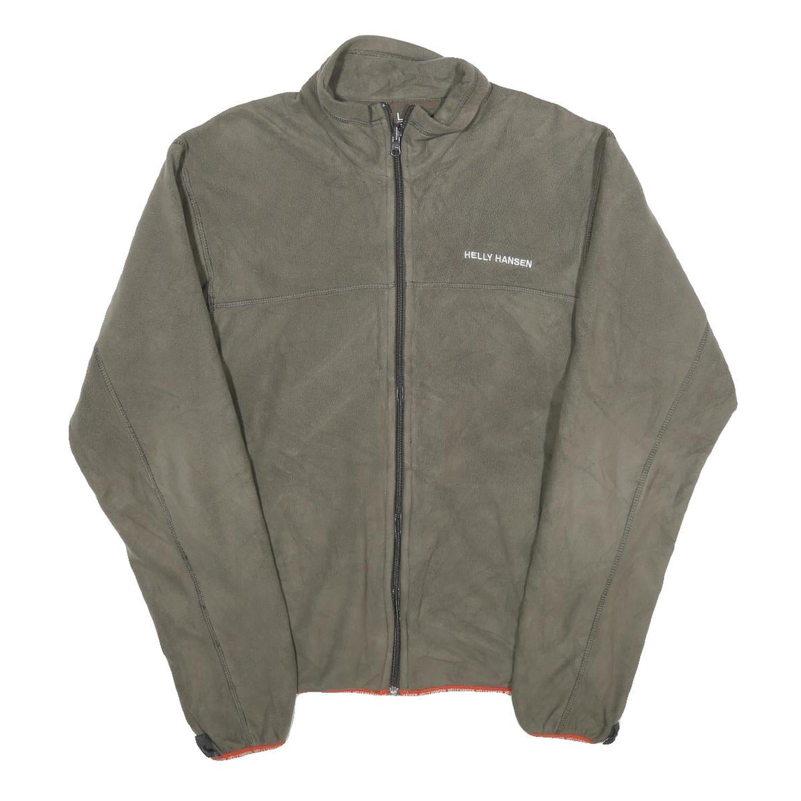 HELLY HANSEN Mens Green Regular L Jacket Polyester Plain Zip Outdoor Casual