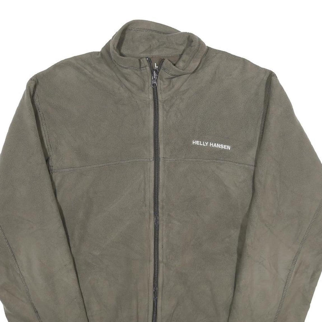 HELLY HANSEN Mens Green Regular L Jacket Polyester Plain Zip Outdoor Casual