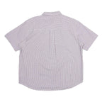 CHAPS Mens White & Red Checked Casual Shirt 2XL Button Down Cotton Summer