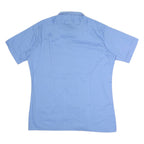 TORRERO Mens Blue Cotton Shirt M Button Front Casual Short Sleeve Lightweight