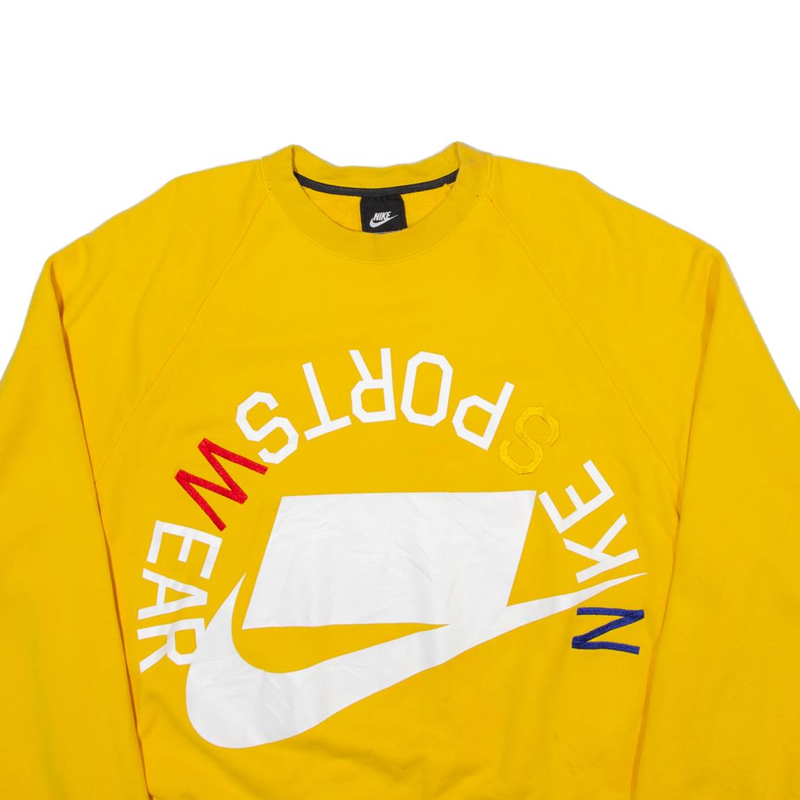 NIKE Womens Sweatshirt Yellow M