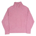NIKE Womens Pink Half Zip Sweatshirt S Cotton Blend Pullover Casual