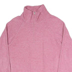 NIKE Womens Pink Half Zip Sweatshirt S Cotton Blend Pullover Casual