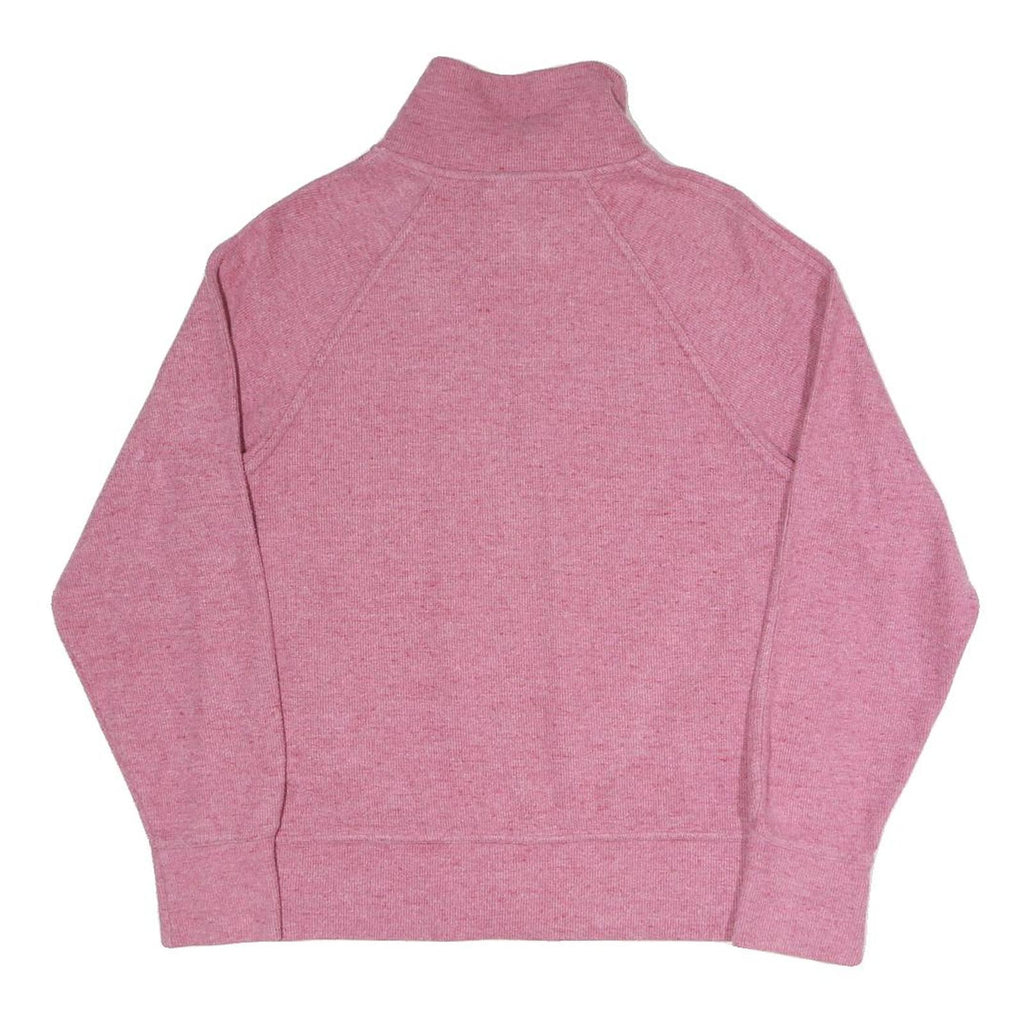 NIKE Womens Pink Half Zip Sweatshirt S Cotton Blend Pullover Casual