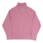 NIKE Womens Pink Half Zip Sweatshirt S Cotton Blend Pullover Casual