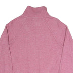 NIKE Womens Pink Half Zip Sweatshirt S Cotton Blend Pullover Casual