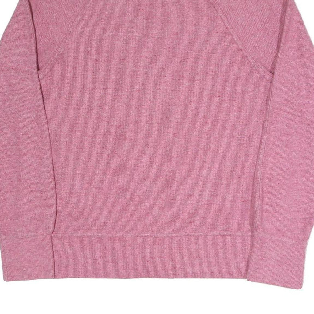 NIKE Womens Pink Half Zip Sweatshirt S Cotton Blend Pullover Casual