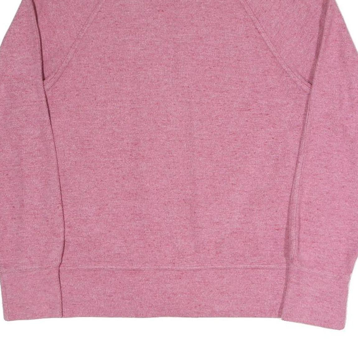NIKE Womens Pink Half Zip Sweatshirt S Cotton Blend Pullover Casual